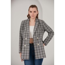 Alexander Gardi Ekoseli Blazer Ceket (B22-20401)