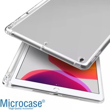 Microcase iPad 9.nesil 10.2 Inch Kalem Koymalı Silikon Kılıf - Şeffaf