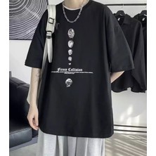 Amor Man Firece Collision Dijital Baskili %100 Pamuk Oversize Sokak Stili Hip Hop Erkek T-Shirt