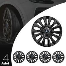 Whigor Citroen C5 15 Inç Jant Kapağı Amblemli Piano Black 4'lü Set 206