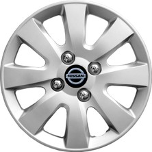 PackGar Nissan 15 Inç Jant Kapağı Amblemli Gri 4'lü Takım 127