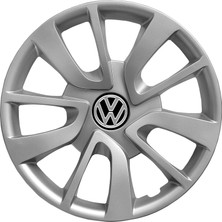 Whigor Volkswagen Fox 15 Inç Uyumlu Jant Kapağı Amblemli Gri 4'lü Takım 101