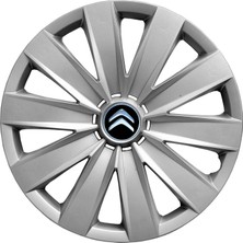 PackGar Citroen 16 Inç Jant Kapağı Amblemli Gri 4'lü Takım 132