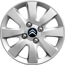 PackGar Citroen 15 Inç Jant Kapağı Amblemli Gri 4'lü Takım 127