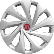 PackGar Fiat 14 Inç Jant Kapağı Amblemli Gri 4'lü Takım 129