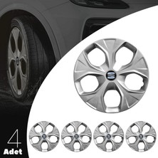 Whigor Seat Leon 15 Inç Jant Kapağı Amblemli Gri 4 Adet 1 Takım 113