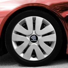 Whigor Skoda Fabia 13 Inç Uyumlu Jant Kapağı Amblemli Gri 4 Adet 1 Takım 104