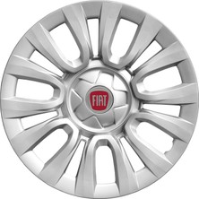 Fiat 15 Inç Uyumlu Jant Kapağı Amblemli Gri 4 Adet 1 Takım 109