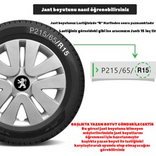 Whigor Peugeot Partner 14 Inç Jant Kapağı Amblemli Gri 4 Adet 1 Takım 105