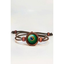 Tahtakolik Tavuskuşu Fraktal Ahşap Bileklik