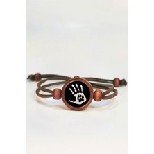 Tahtakolik El Izi ve Pati Izi Ahşap Bileklik