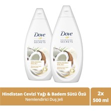 Dove Nemlendirici Duş Jeli Hindistan Cevizi Yağı ve Badem Sütü Özü 500 ml X2 Adet