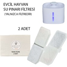 Petiva Kedi Su Pınarı Filtresi Fairy Evcil Hayvan Su Çeşmesi Yedek Filtresi 2'li