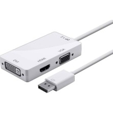 Aogo Displayport VGA DVI HDMI Çevirici 3 In 1 Display Combo Dp Erkek DVI HDMI VGA Dişi