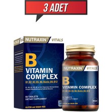 Nutraxin B Vitamini Complex 60 Tablet B Vitamini Içeren Takviye Edici Gıda 3'lü