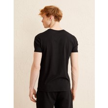 Xint V Yaka Slim Fit Modal Basic T-Shirt