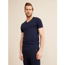 Xint V Yaka Slim Fit Modal Basic T-Shirt