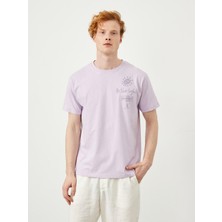 Xint Bisiklet Yaka Pamuk Oversize Baskılı T-Shirt