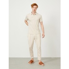 Xint Polo Yaka Regular Fit Pamuk Keten Karışımlı T-Shirt