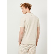 Xint Polo Yaka Regular Fit Pamuk Keten Karışımlı T-Shirt