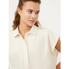 Xint Polo Yaka Pamuk Oversize T-Shirt