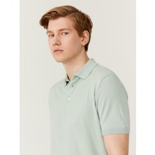 Xint Polo Yaka Pamuk Regular Fit Kısa Kollu Basic Triko Kazak