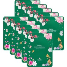 Eyenlip Beauty Salyangoz Özlü Onarıcı ve Nemlendirici Kağıt Maske 10'lu Paket