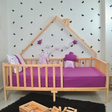 MiniWood Montessori Yatak Çocuk Doğal Çam Ağacından 90X190 Defne