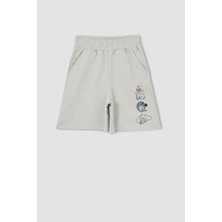 Defacto Kız Çocuk Kral Şakir Lisanslı Esnek Belli Şort V2864A621HS