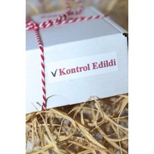 Butik Sosyetik Kontrol Edildi Yapışkanlı Sticker Etiket 100 Adet
