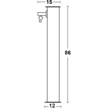 Via Gardenia Kare Bahçe Çeşmesi Açık Yeşil 8*15*86cm