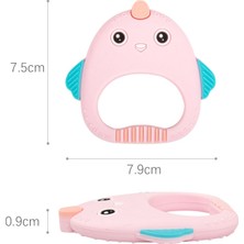 SZYKD MJYJ019 2 Adet Silikon Bebek Diş Kaşıyıcı Çocuk Molar Sopa Oyuncak, Renk: Maymun-Pink