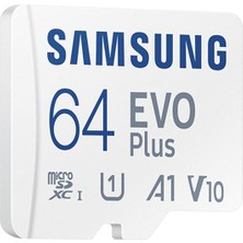 Samsung Orijinal Samsung Evo Plus Micro Sd Hafıza Kartı (2021), Kapasite: 64GB (Beyaz Mavi)