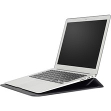 SZYKD Pu Deri Ultra-Ince Zarf Çanta Laptop Çantası Macbook Air / Pro 15 Inç, Stand Fonksiyonu (Siyah) ile