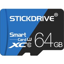 Stickdrive 64GB Yüksek Hızlı U3 Mavi ve Siyah Tf (Mikro Sd) Hafıza Kartı