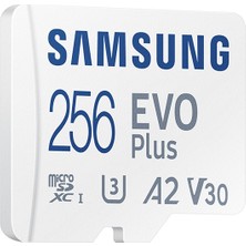 Samsung Orijinal Samsung Evo Plus Mikro Sd Hafıza Kartı (2021), Kapasite: 256GB (Beyaz Mavi)