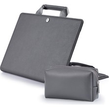 SZYKD Kitap Stil Laptop Koruyucu Kılıf Çanta MacBook 16 Inç (Gri + Power Bag)