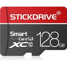 Stickdrive 128GB U3 Beyaz Hattı Kırmızı ve Siyah Tf (Mikro Sd) Hafıza Kartı(Yurt Dışından)