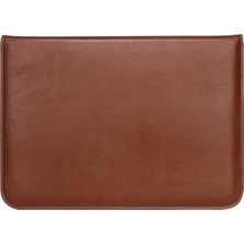 SZYKD Pu Deri Ultra-Ince Zarf Çanta Laptop Çantası Macbook Hava / Pro 15 Inç, Stand Fonksiyonu (Brown) ile