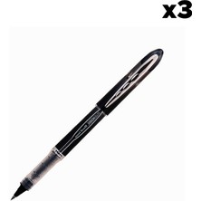 Uni-Ball UNI-BALL UB-205 Vision Elite 0.5 mm Siyah Roller Kalem 3'lü Paket