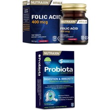Nutraxin 400 Mcg Folic Acid ve S Sistemini Düzenlenmeye  Probiota