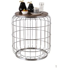 Begüsa Camellia Krom Kaplamalı Ceviz Sehpa