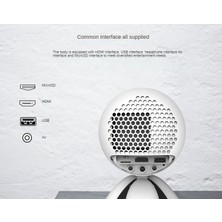 Douler LED Akıllı Ev Projektörü Beyaz Sevimli Taşınabilir Yaşam Projektörü Ağa Bağlı Projektör Bağlanabilir (Yurt Dışından)