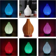 Vonluxe Masa Rattan Serin Nemlendirici Mist Hava Difüzör Nightlight Yatak Odası Okul Kahverengi Için (Yurt Dışından)