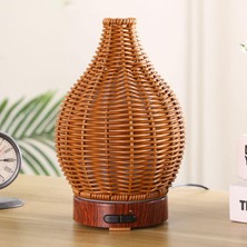 Vonluxe Masa Rattan Serin Nemlendirici Mist Hava Difüzör Nightlight Yatak Odası Okul Kahverengi Için (Yurt Dışından)