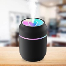 Vonluxe Gece Lambası ile 360 ​​ml Mini Nemlendirici USB Mist Maker Araba Ev Hava Arıtma Siyah (Yurt Dışından)