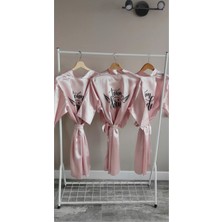 Lasilla Team Bride Baskılı 5 Adet Nedime Sabahlığı LSL991