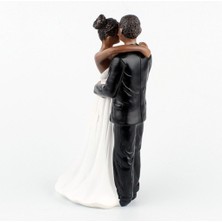 Bawei Romantik Reçine Damat Gelin Siyah Çift Öpüşme