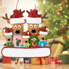 Bawei Yaratıcı Noel Ağacı Süslemeleri Elk Geyik Aile Kolye Dıy Aile Hediye Beş Rendeers