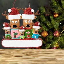 Bawei Yaratıcı Noel Ağacı Süslemeleri Elk Geyik Aile Kolye Dıy Aile Hediye Beş Rendeers